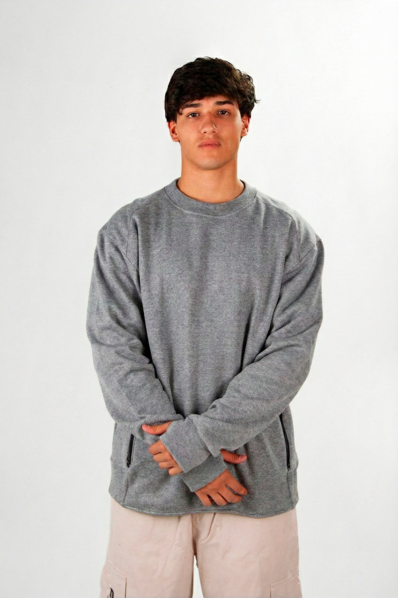 Buzo Ocn Zipper Gris