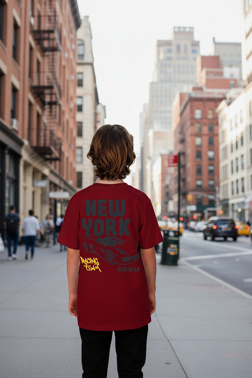 Remera Ocn Kids Premium Bordo
