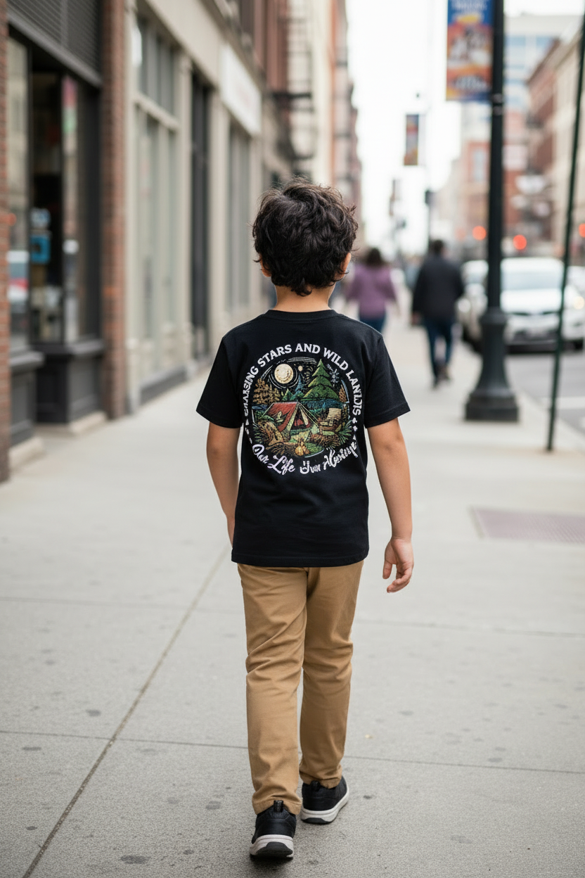 Remera Ocn Kids Premium Negro