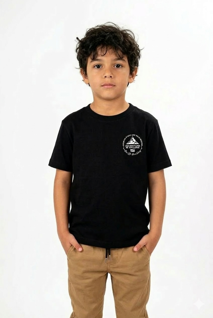 Remera Ocn Kids Premium Negro