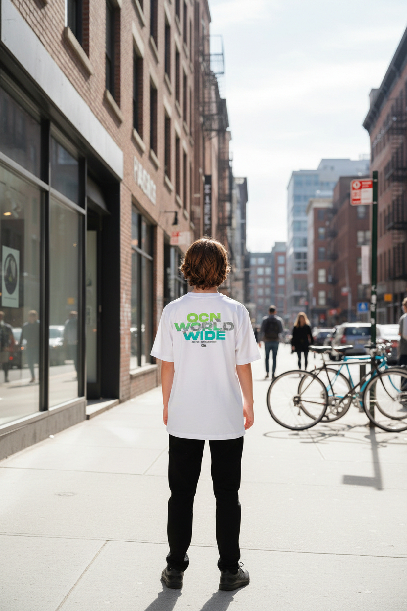 Remera Ocn Kids Premium Blanco