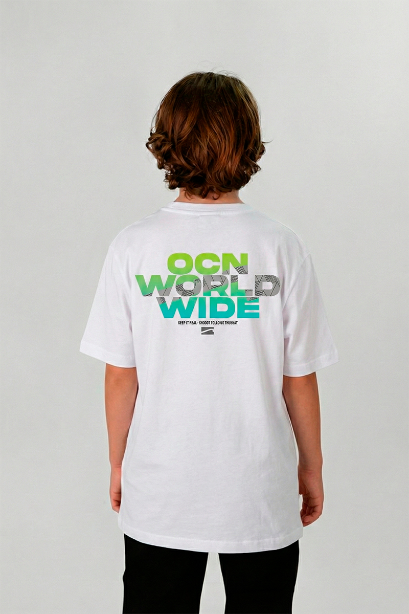 Remera Ocn Kids Premium Blanco