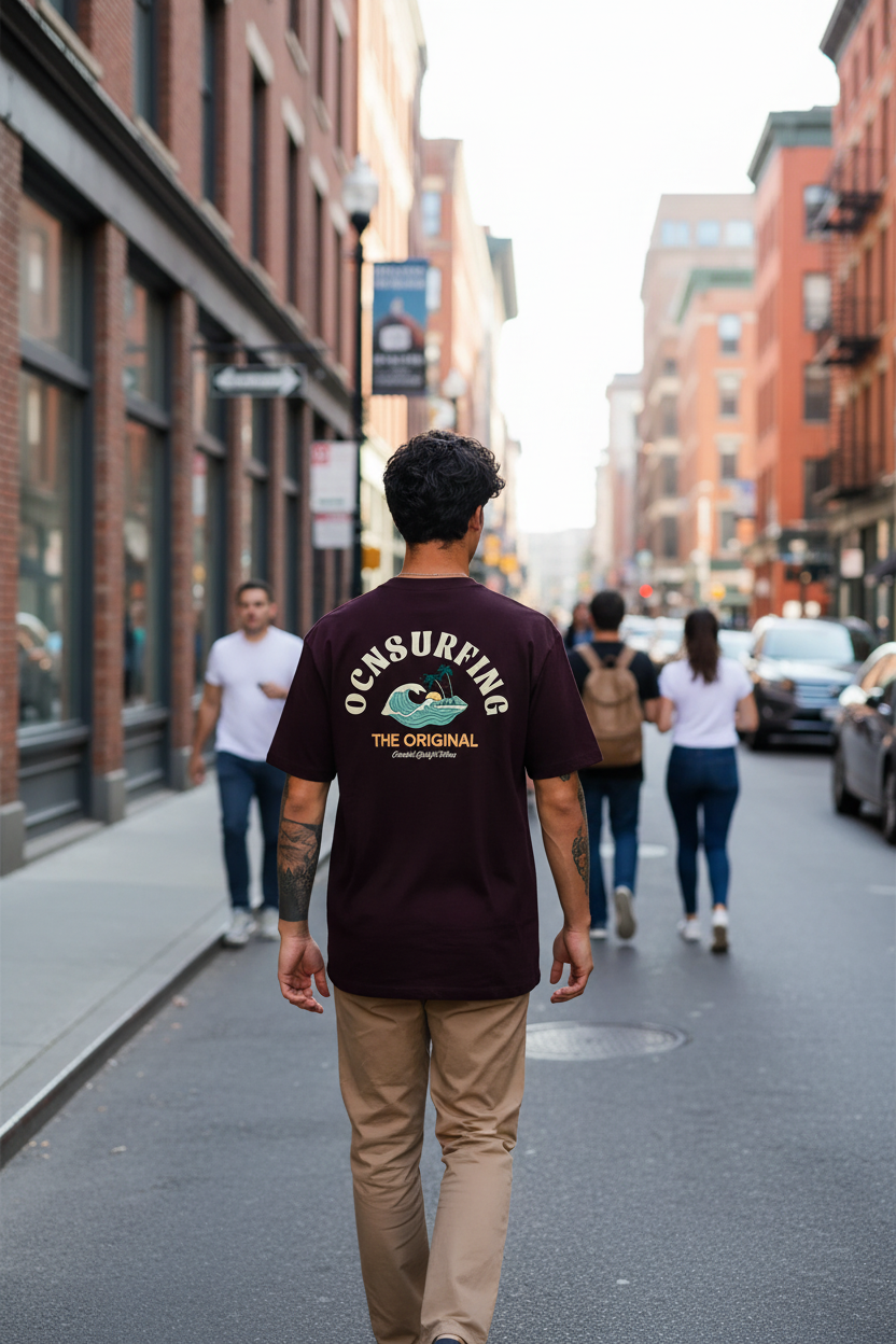 Remera Ocn Original Bordo