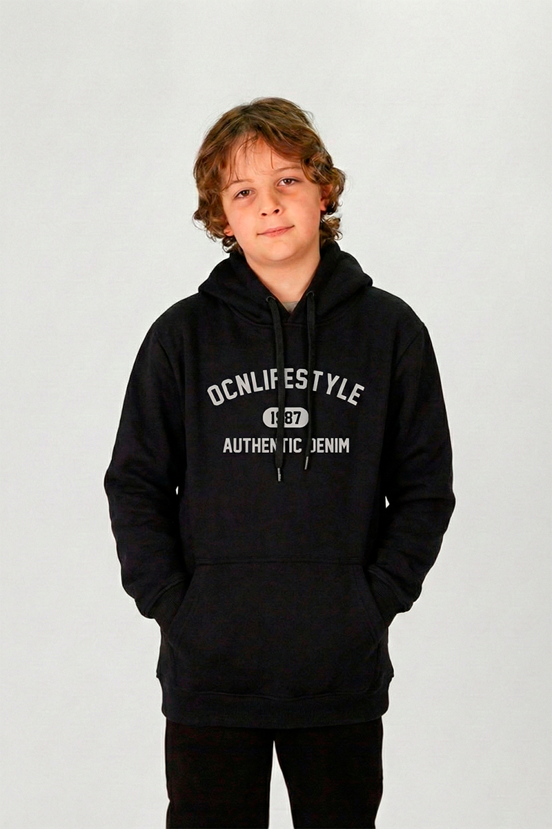 Buzo Ocn Canguro Negro