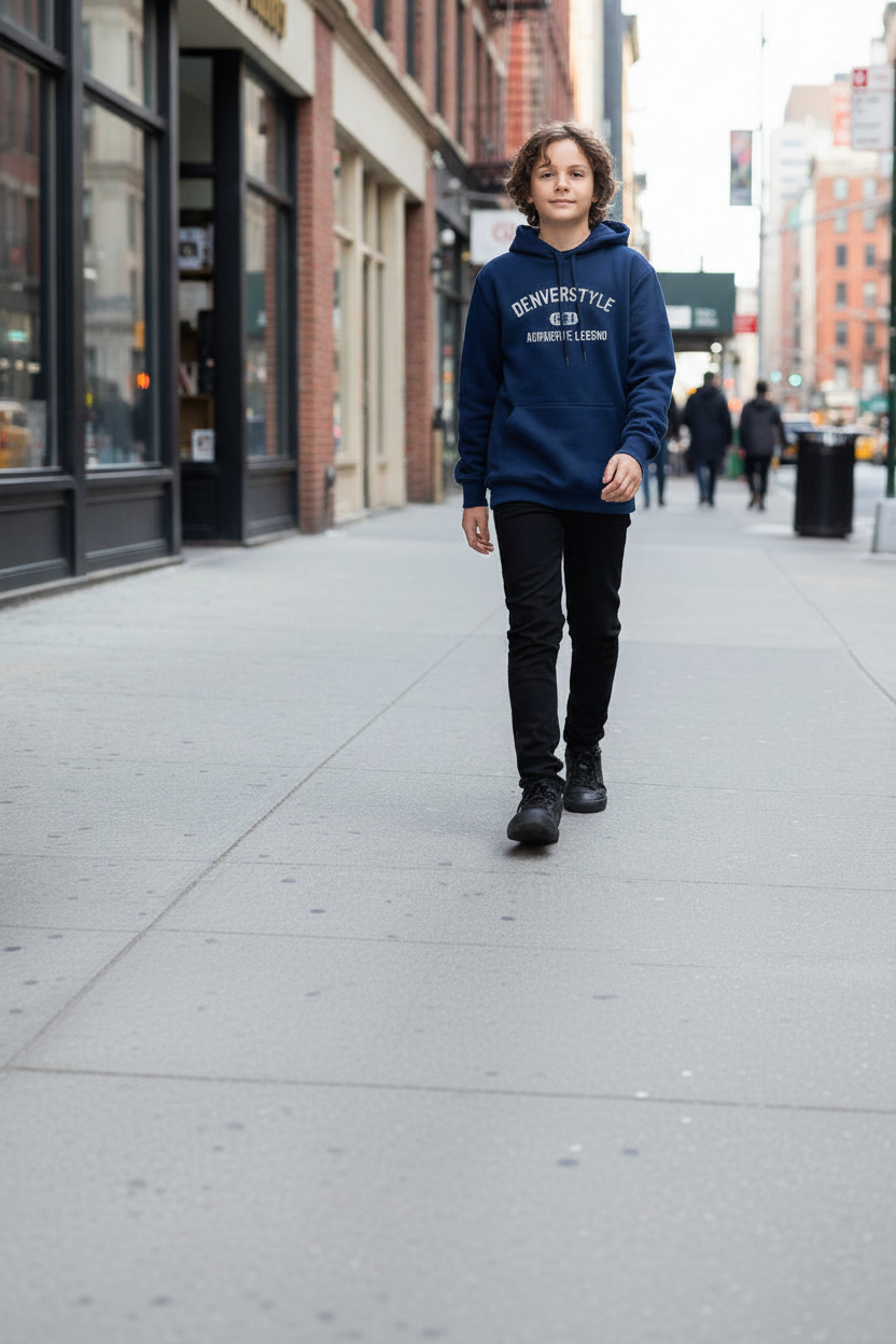 Buzo Ocn Canguro Azul