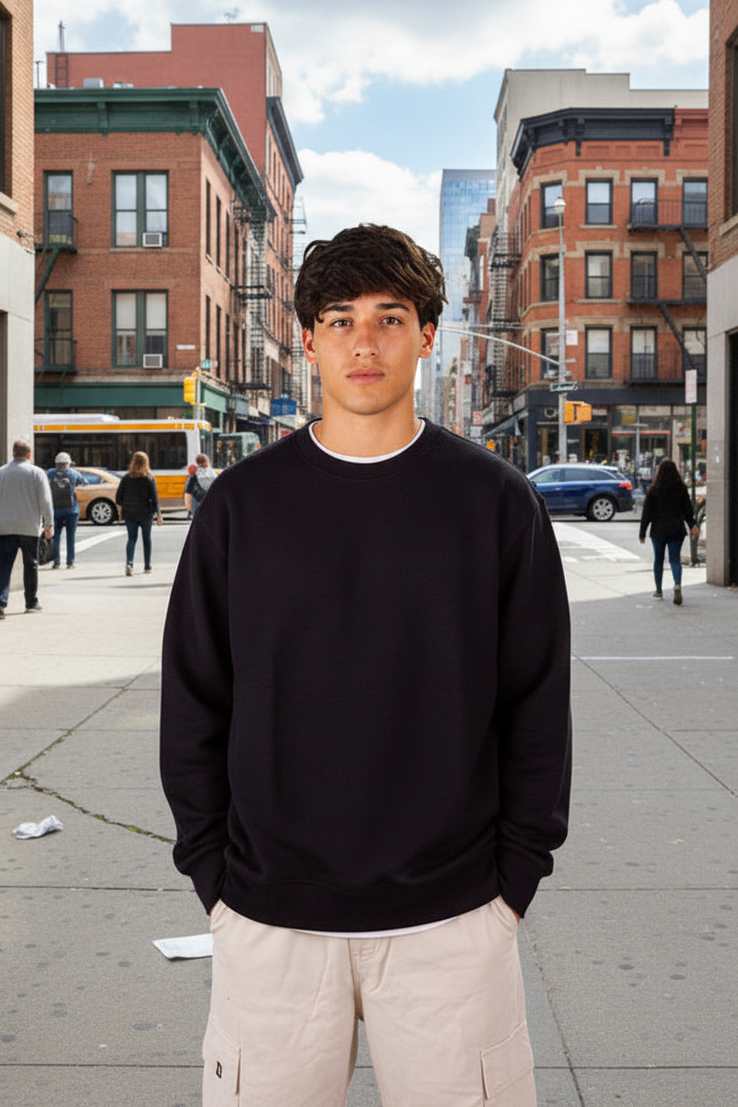 Buzo Ocn Zipper Negro