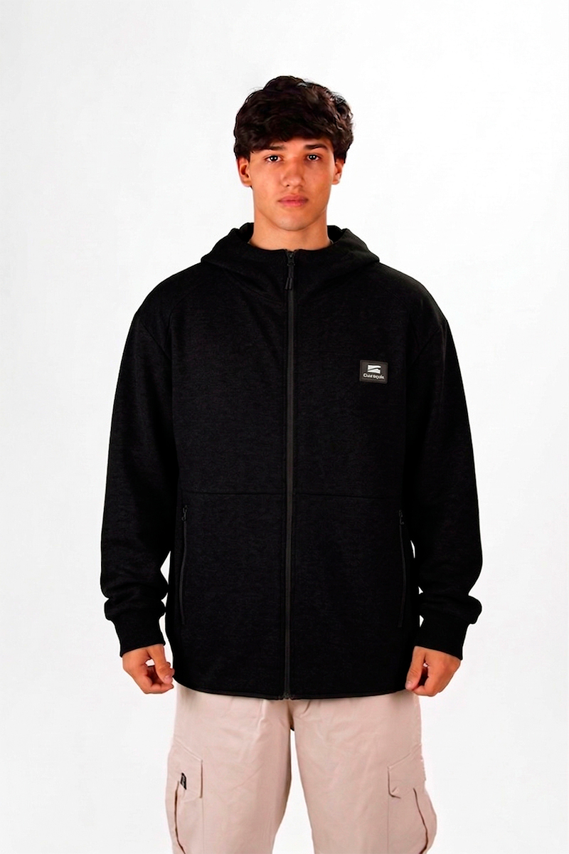 Campera Ocn Zipper Negro