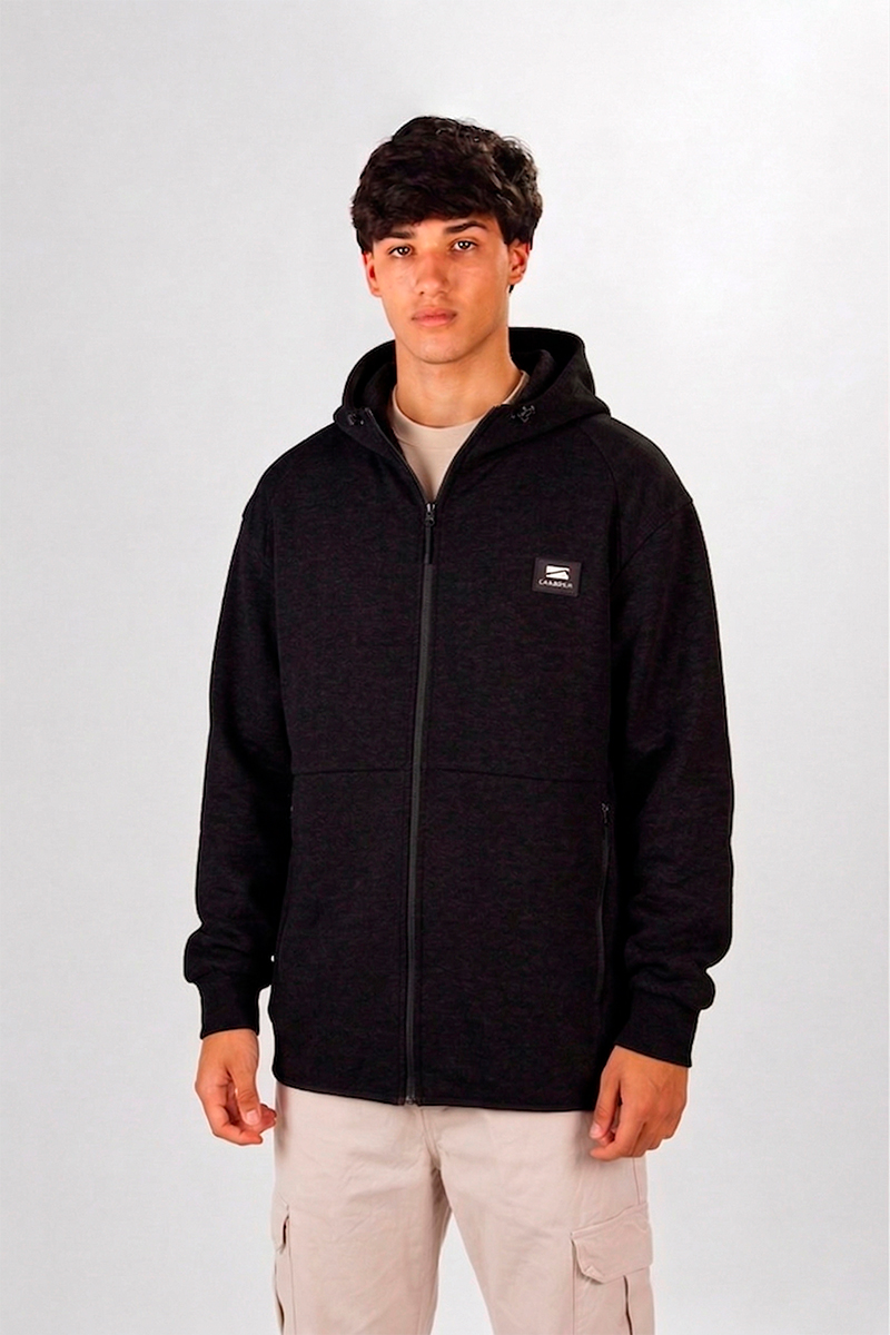Campera Ocn Zipper Negro