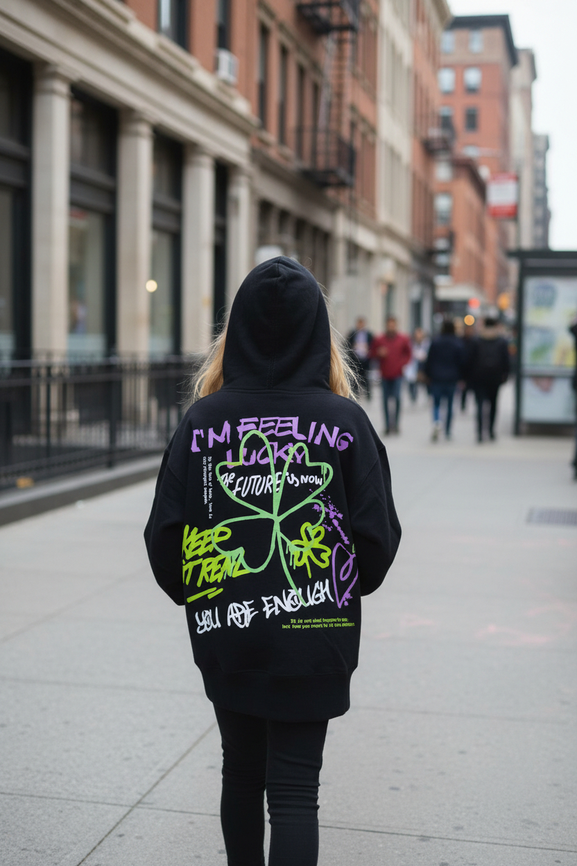 Campera Kids Graphic Fun Negro (Producto Outlet)