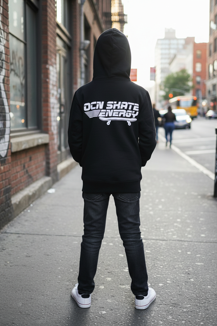 Buzo Ocn Canguro Negro