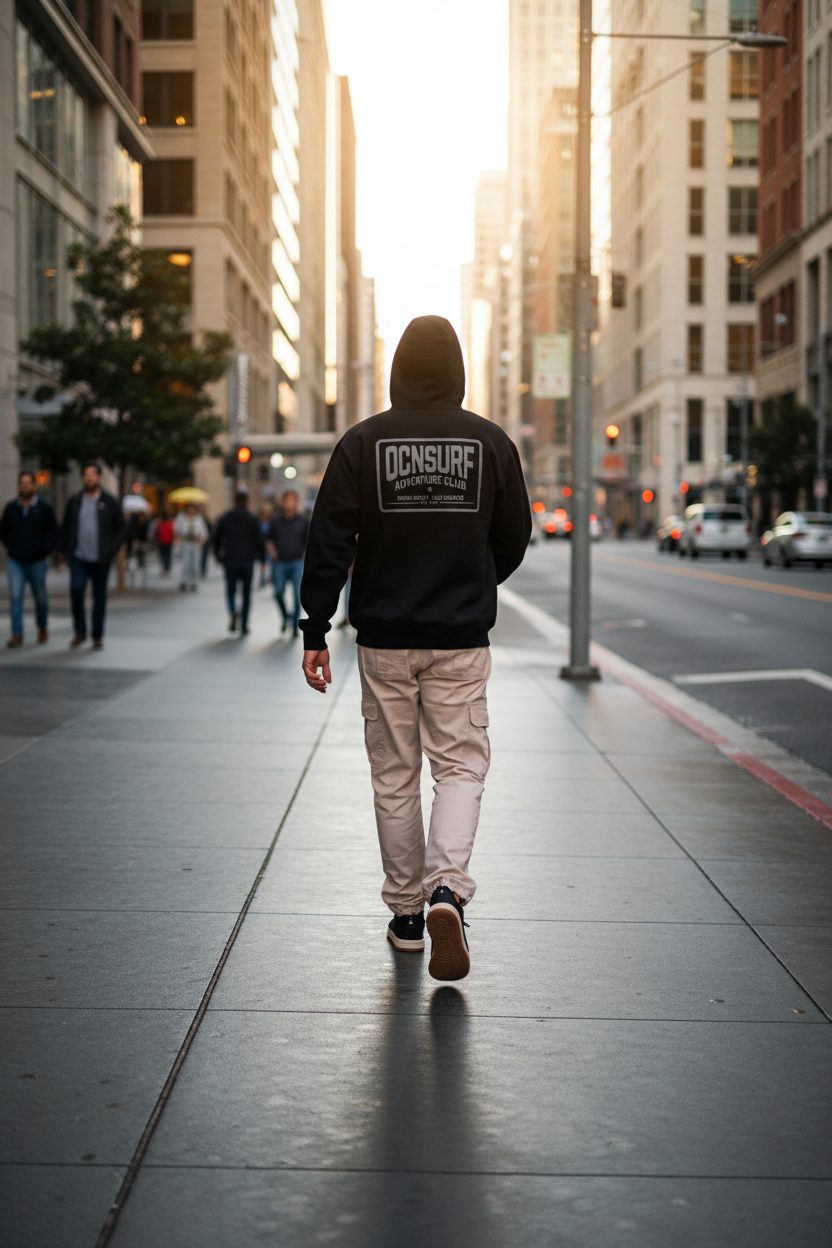 Buzo Ocn Canguro Original Negro