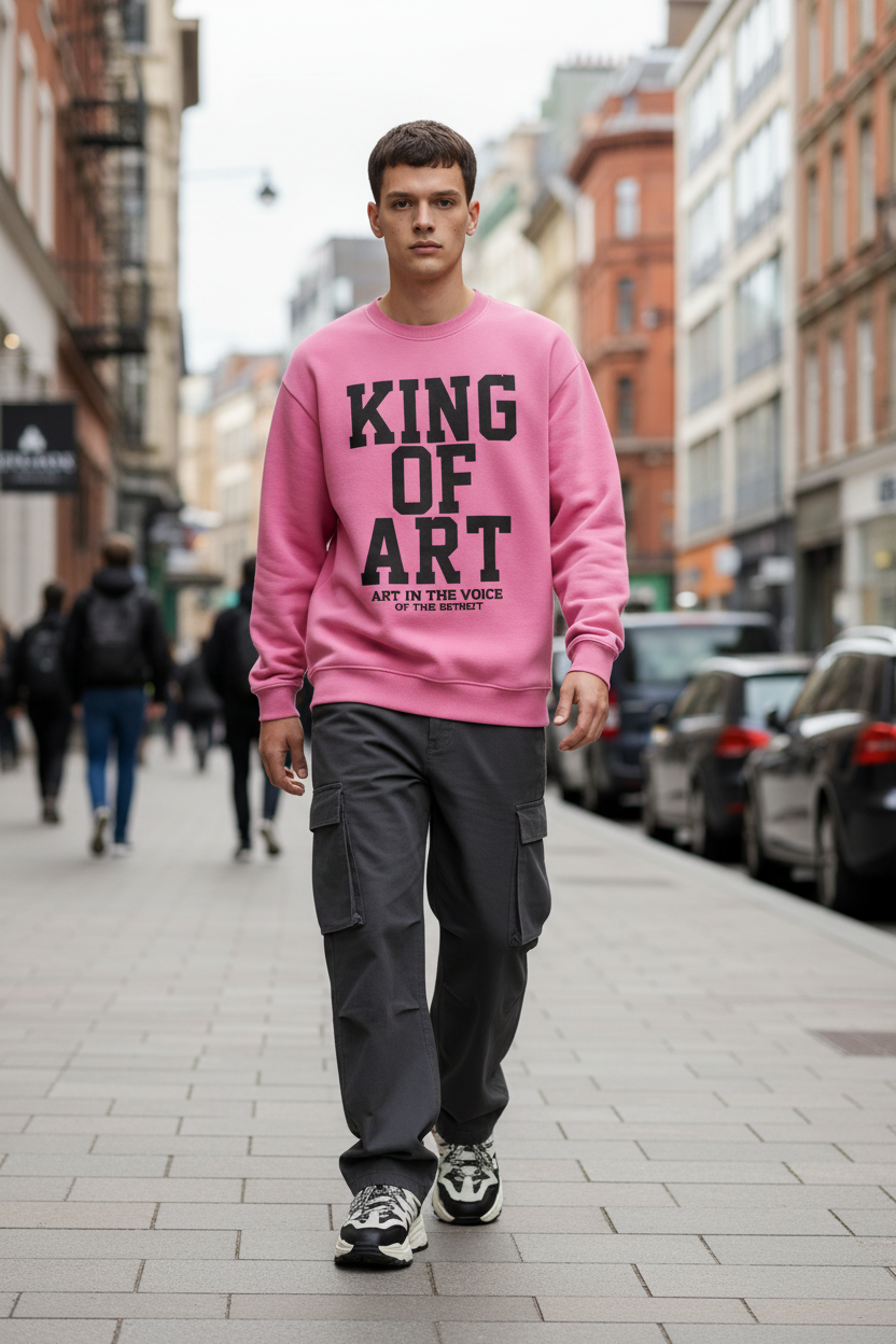 Buzo King Of Art Essential Rosa