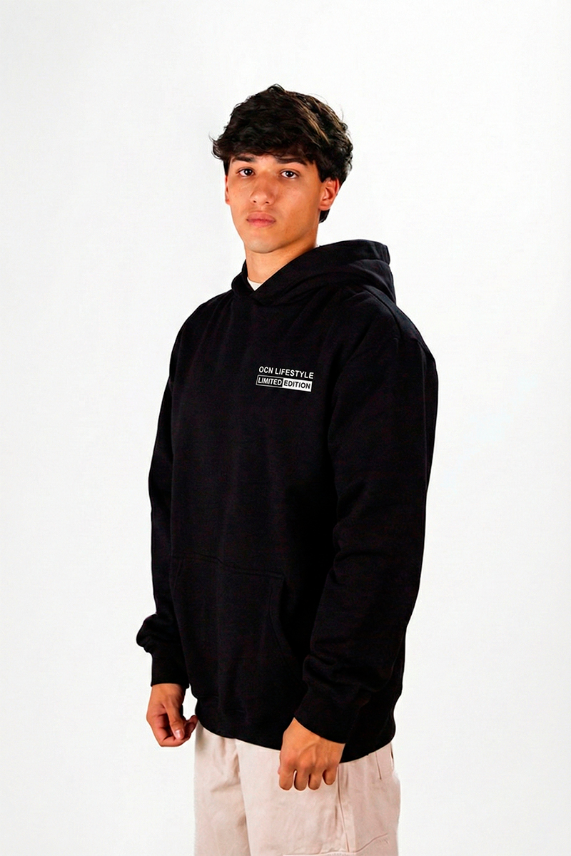 Buzo Ocn Canguro Original Negro