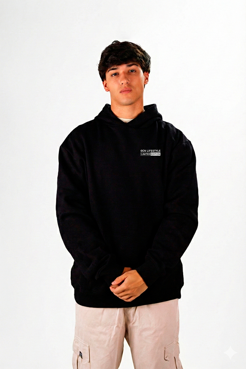 Buzo Ocn Canguro Original Negro