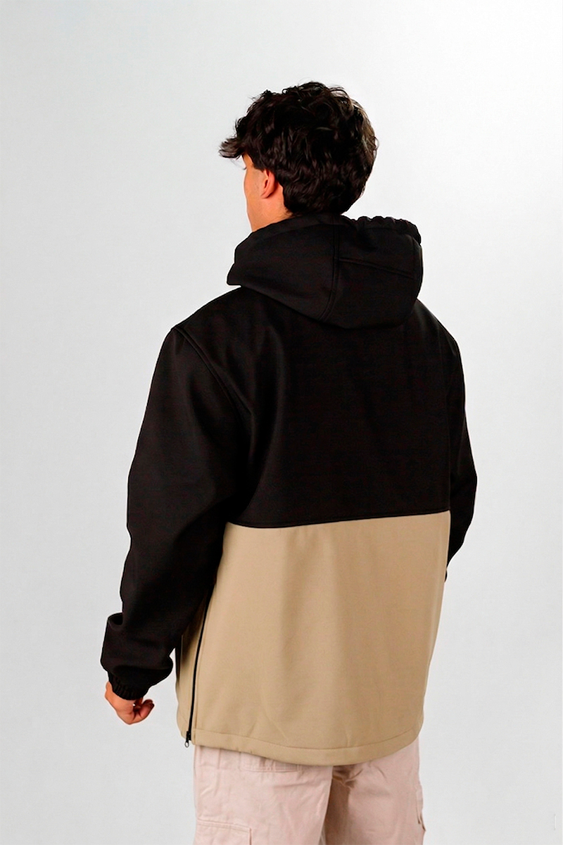 Anorak Ocn Castor Negro Camel