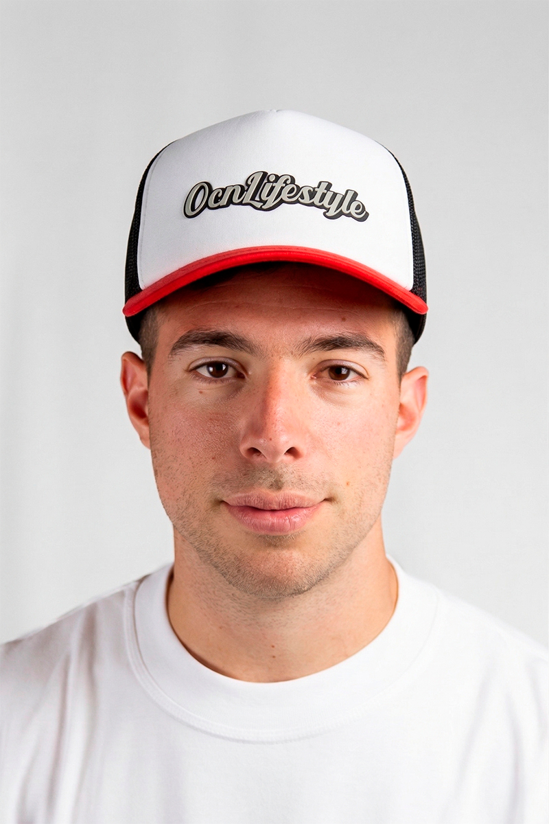 Gorra Ocn Nami Blanco/Rojo