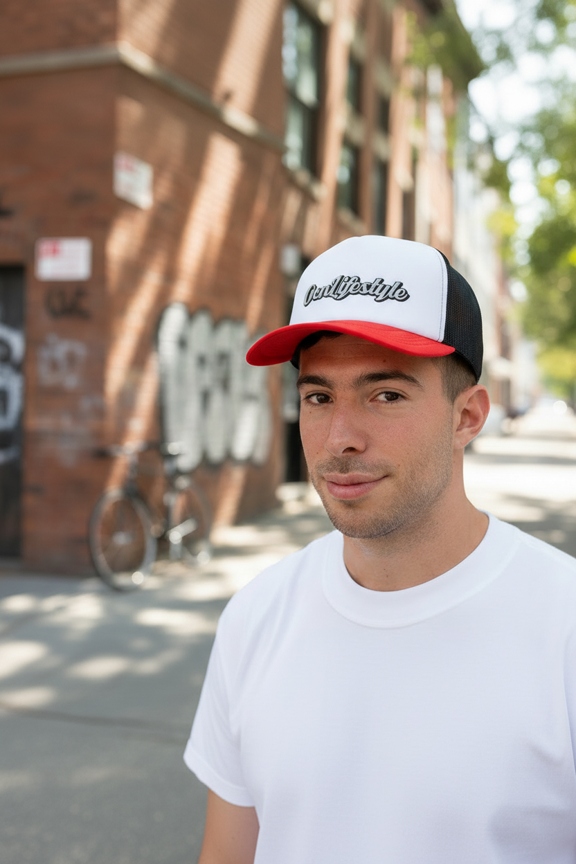 Gorra Ocn Nami Blanco/Rojo