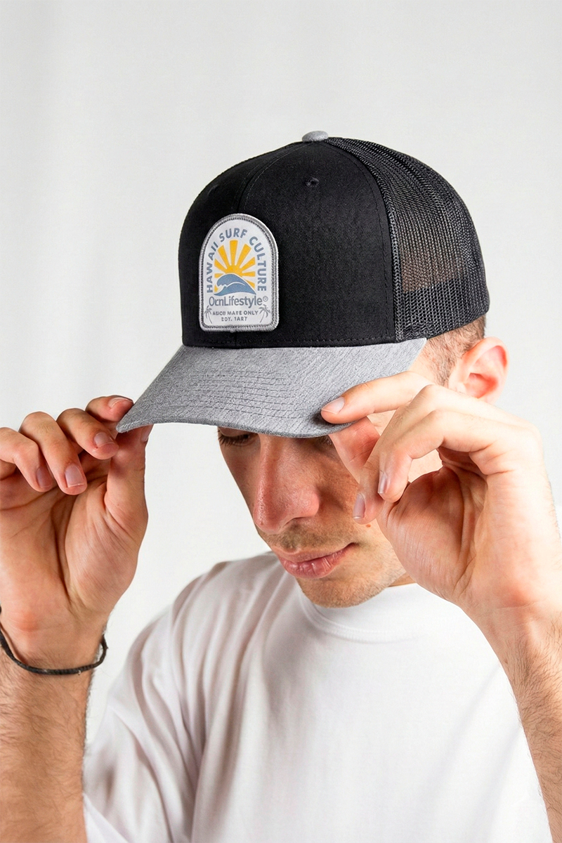 Gorra Ocn Sweel Negro/Gris