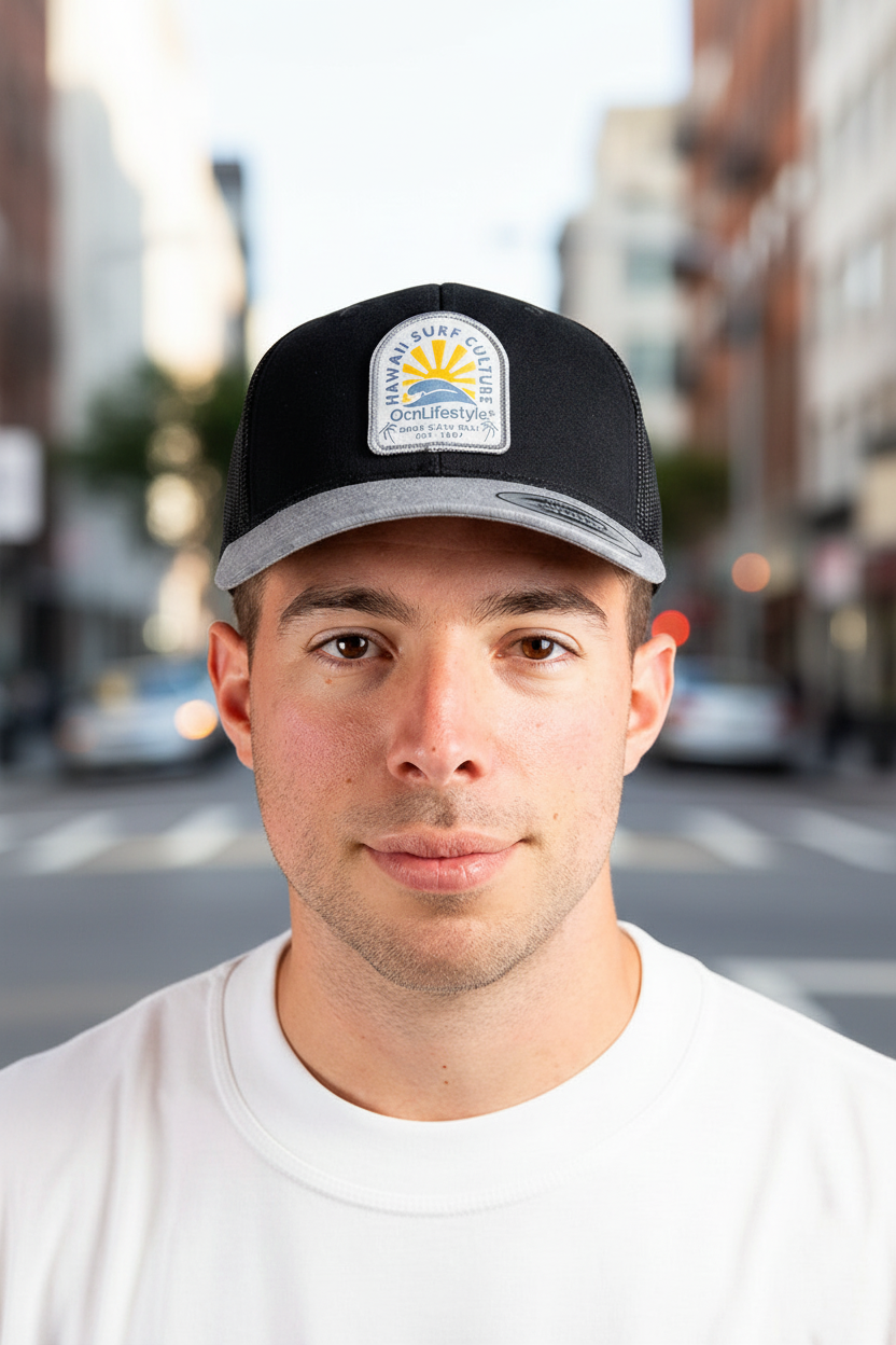 Gorra Ocn Sweel Negro/Gris