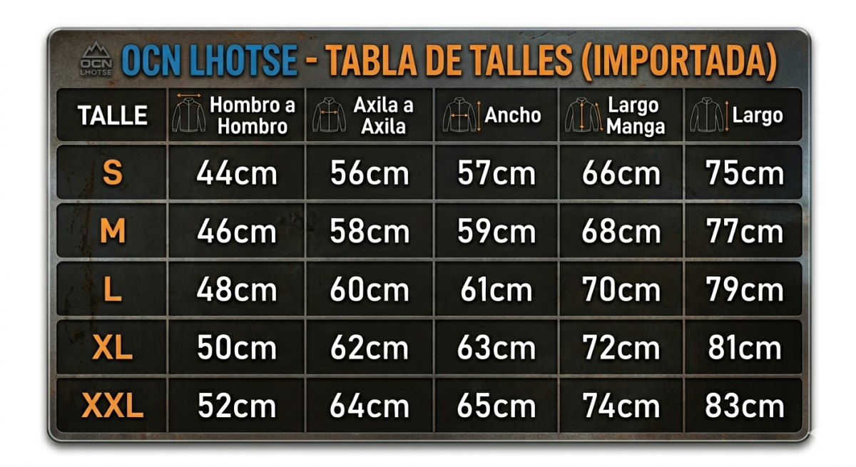 Campera Ocn Lhotse Importada Negro