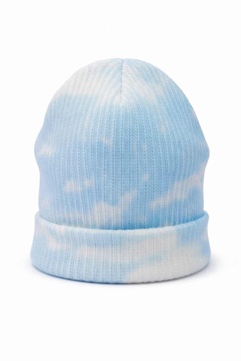 Gorro De Lana Ocn Stain Turquesa/Blanco