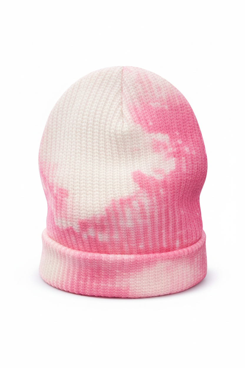 Gorro De Lana Ocn  Stain Fucsia/Blanco
