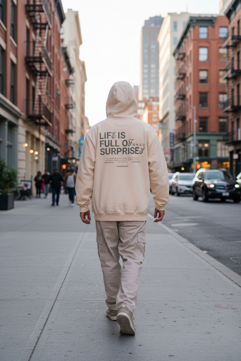 Buzo Ocn Canguro Original Crema