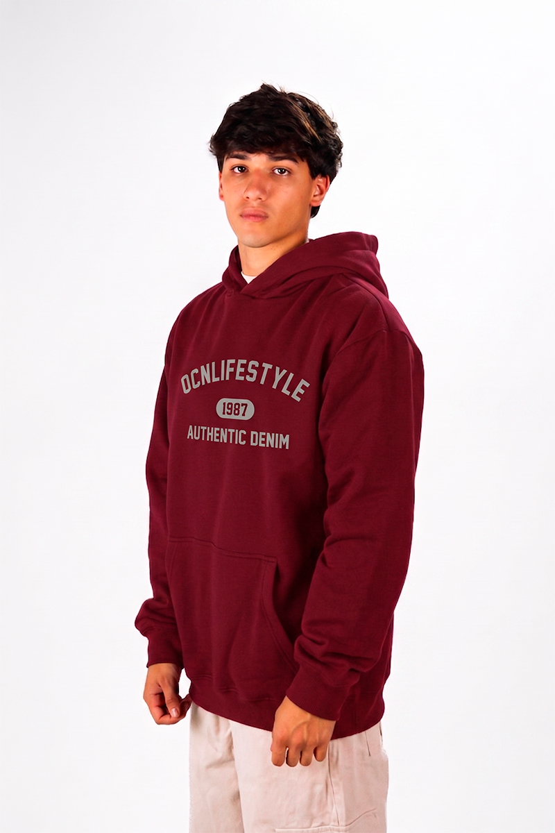 Buzo Ocn Canguro Original Bordo