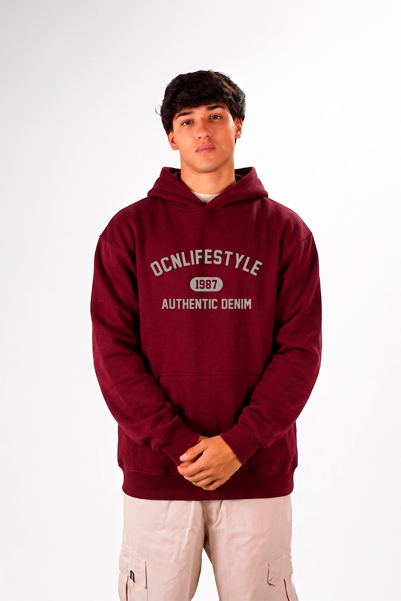 Buzo Ocn Canguro Original Bordo