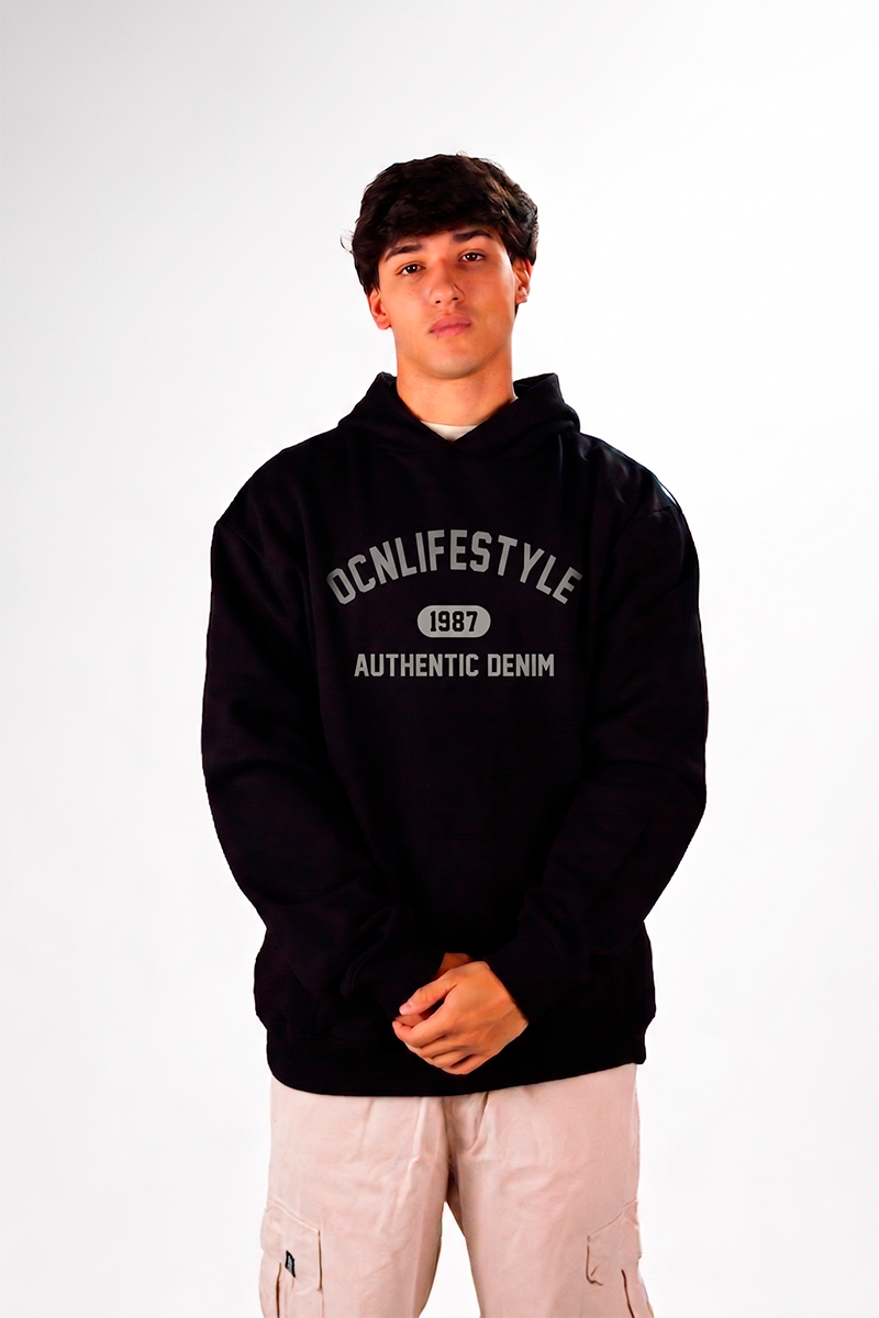 Buzo Ocn Canguro Original Negro