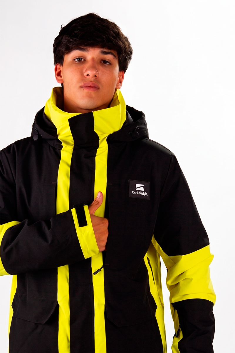 Campera De Nieve Ocn H Snow Importado Negro Amarillo PREVENTA