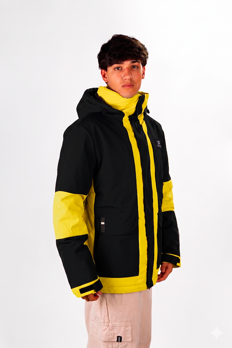 Campera De Nieve Ocn H Snow Importado Negro Amarillo PREVENTA