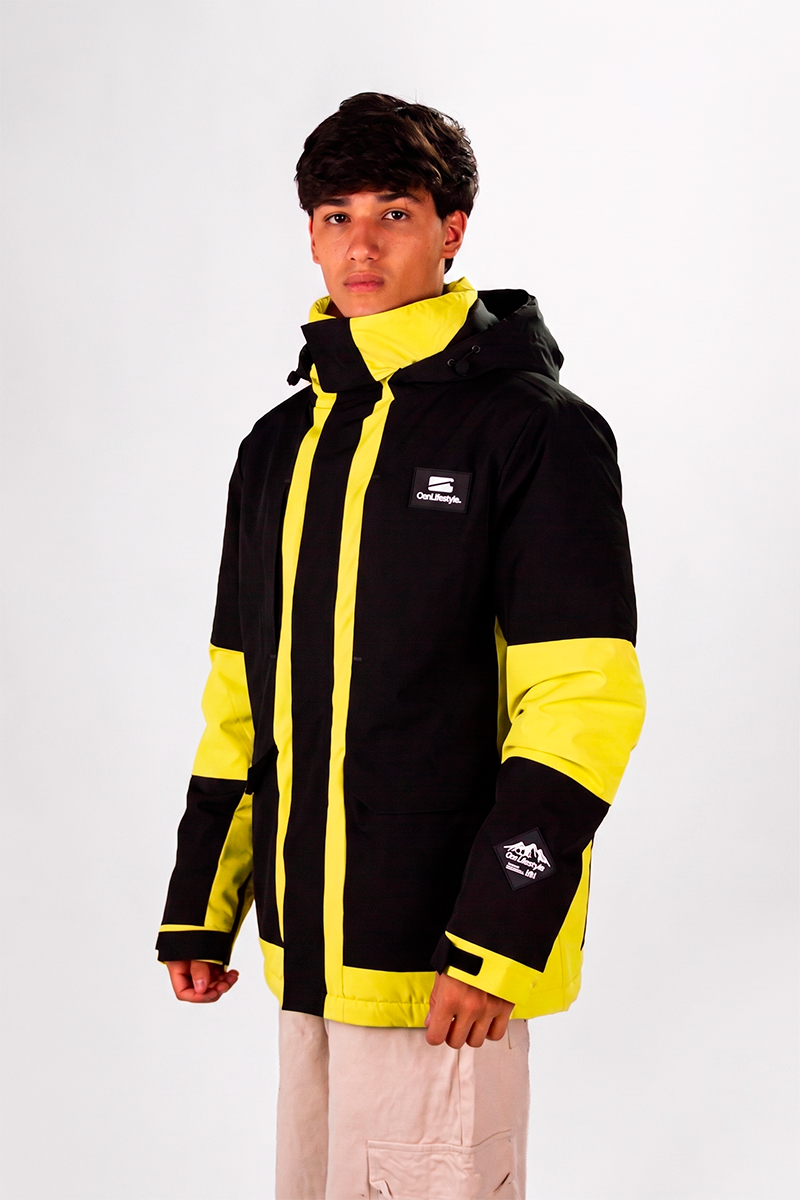 Campera De Nieve Ocn H Snow Importado Negro Amarillo PREVENTA