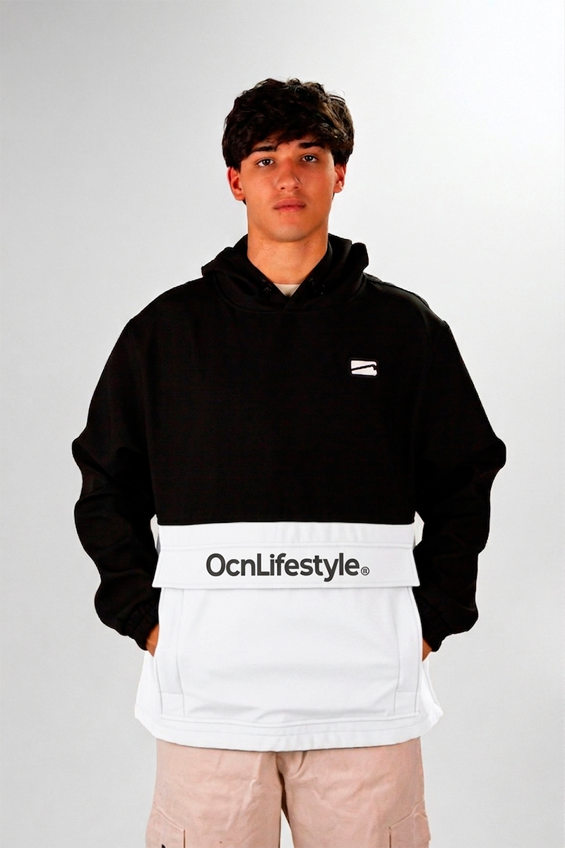 Anorak Ocn Castor Negro Blanco PREVENTA