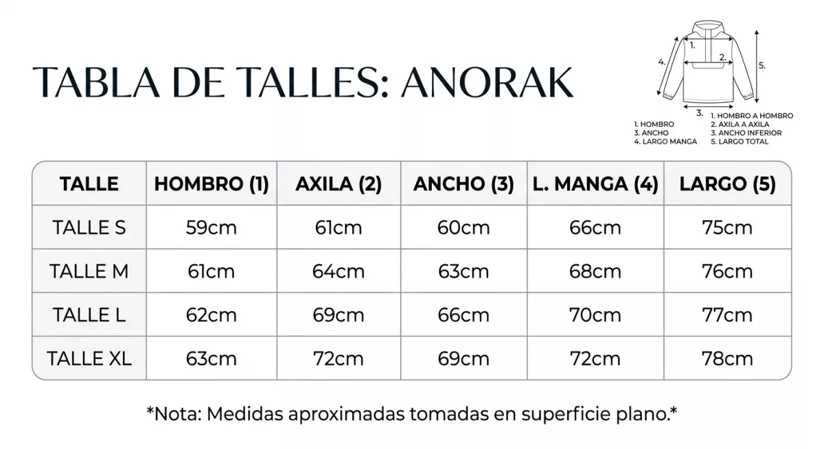 Anorak Ocn Castor Negro Blanco PREVENTA