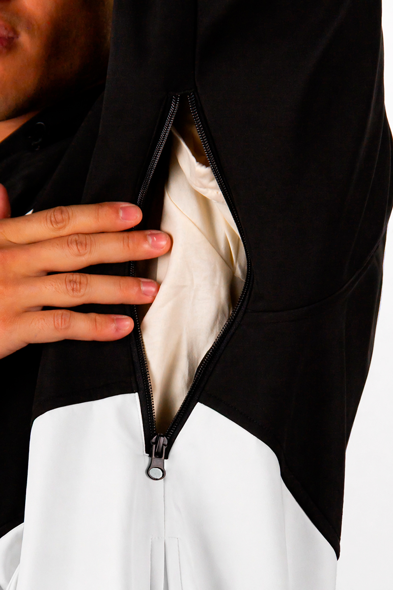 Anorak Ocn Castor Negro Blanco PREVENTA