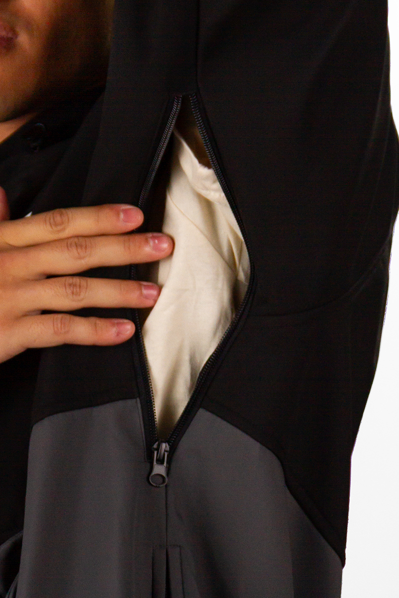 Anorak Ocn Castor Negro Gris Azulado PREVENTA