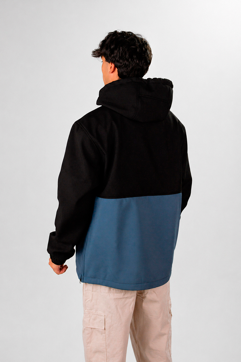 Anorak Ocn Castor Negro Gris Azulado Importado