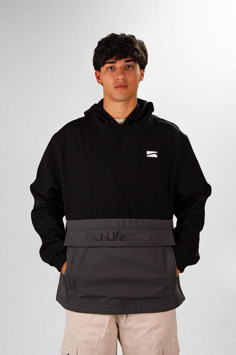 Anorak Ocn Castor Negro Gris Azulado PREVENTA
