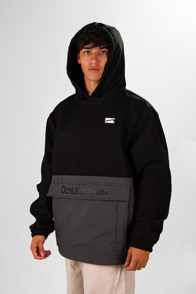 Anorak Ocn Castor Negro Gris Azulado PREVENTA