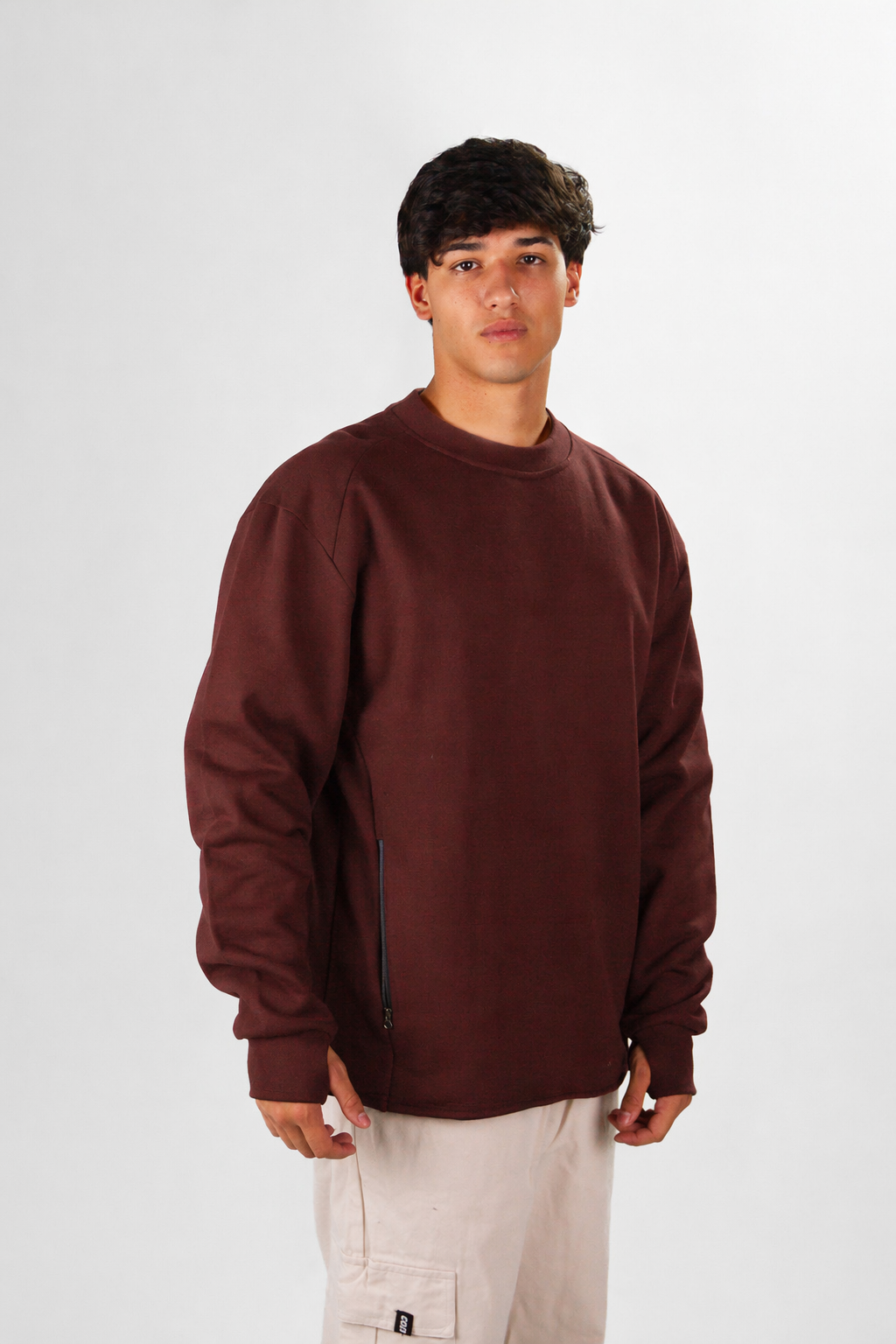 Buzo Ocn Zipper Bordo