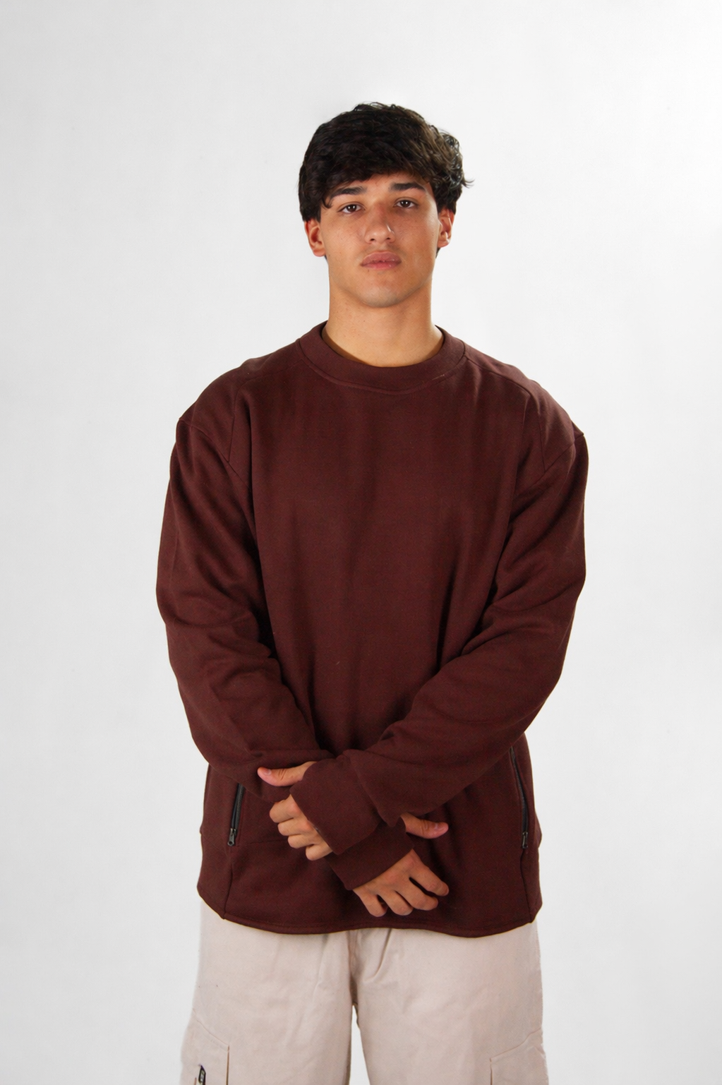 Buzo Ocn Zipper Bordo