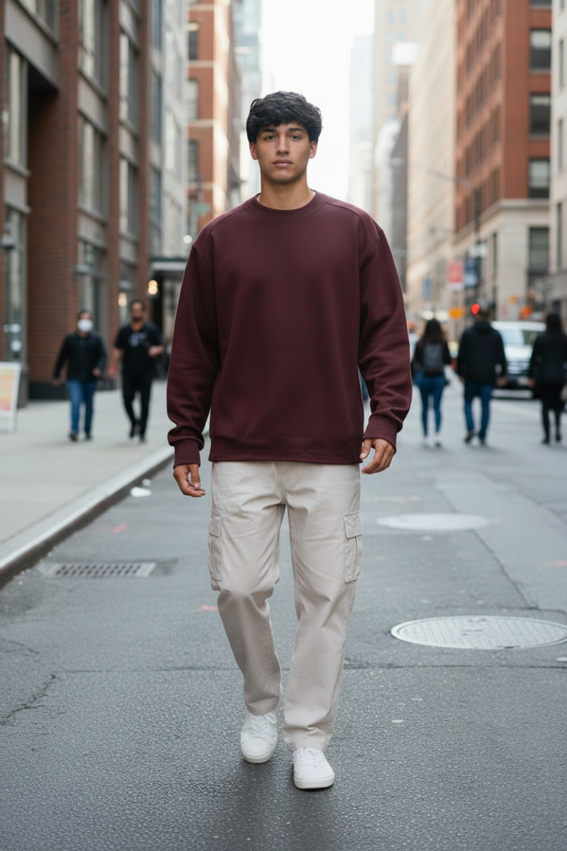 Buzo Ocn Zipper Bordo