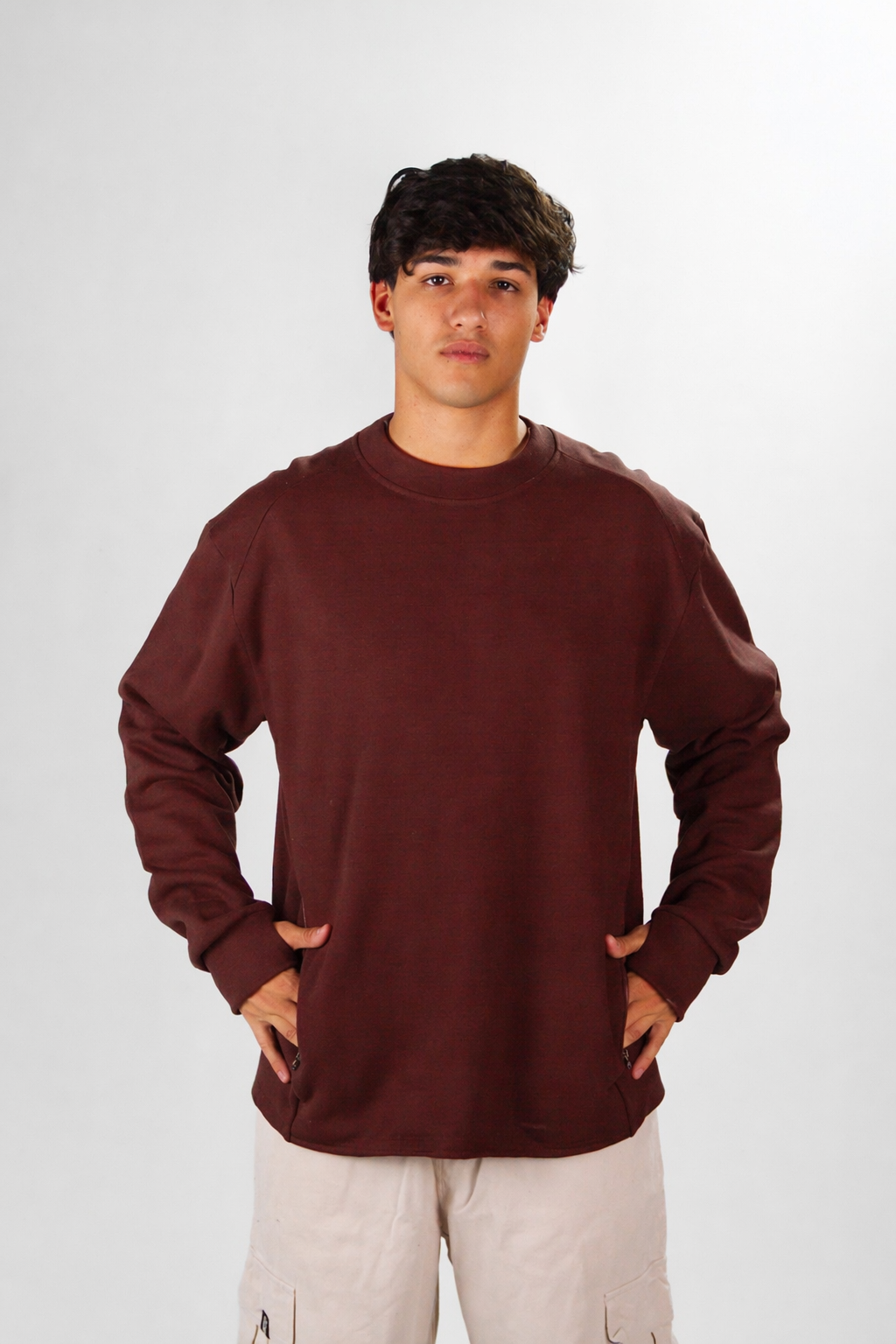 Buzo Ocn Zipper Bordo