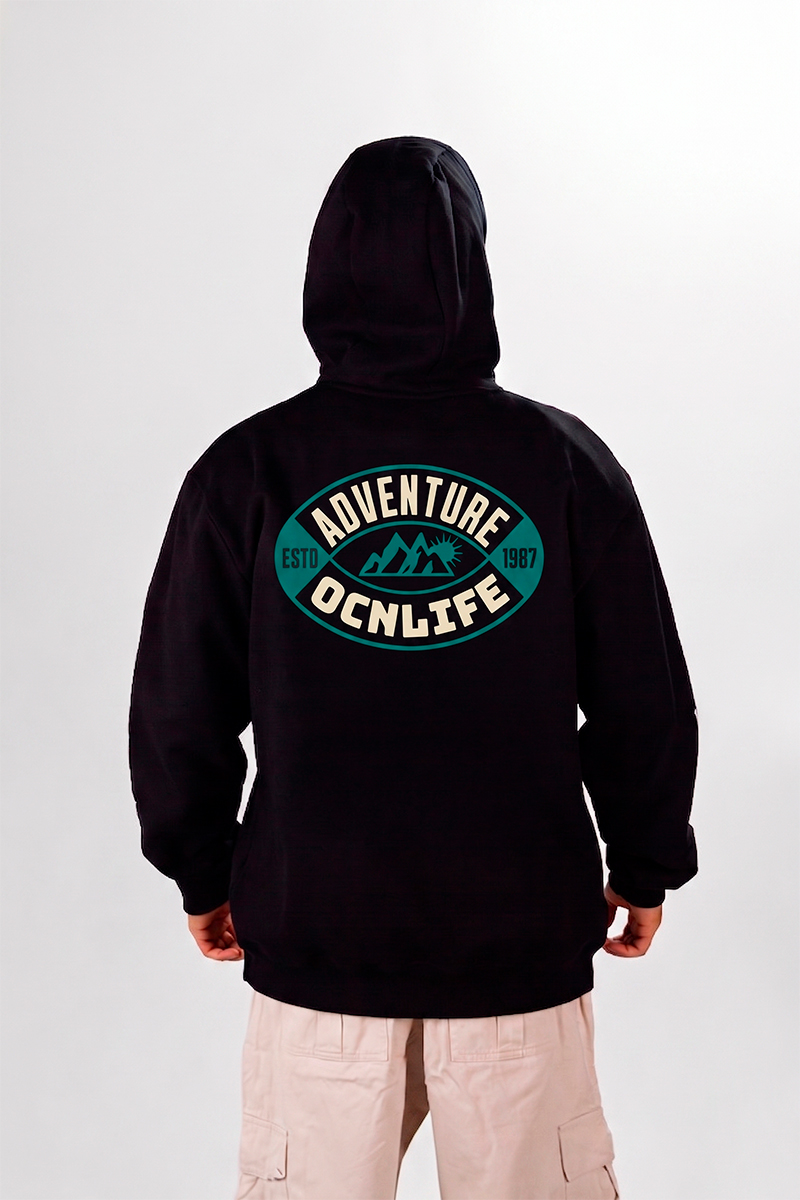 Buzo Ocn Canguro Original Negro