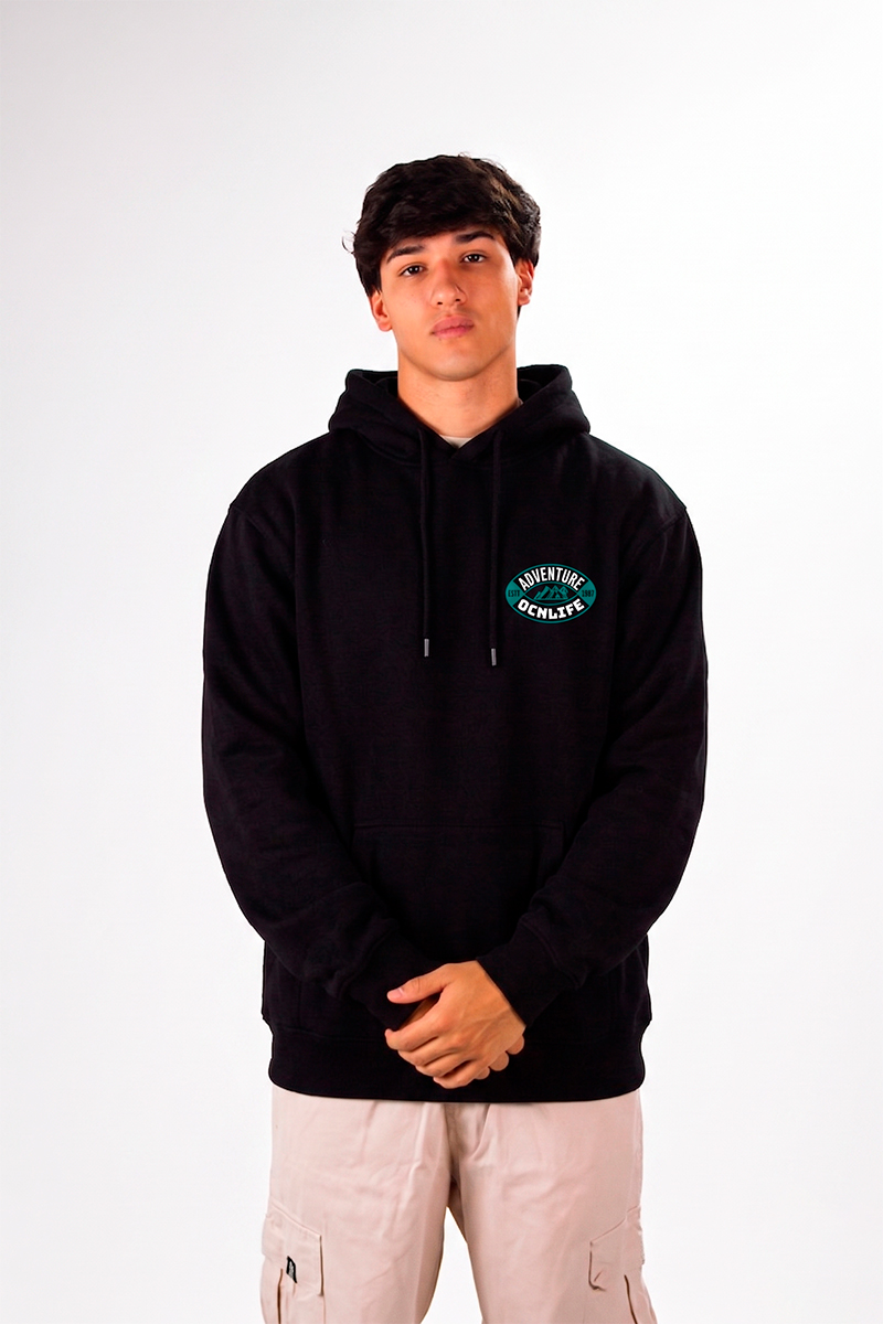 Buzo Ocn Canguro Original Negro
