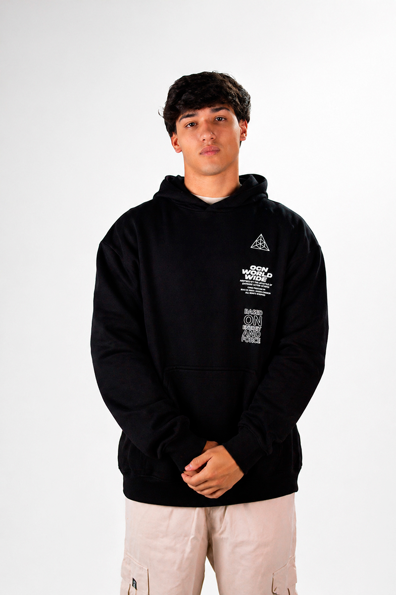 Buzo Ocn Canguro Original Negro