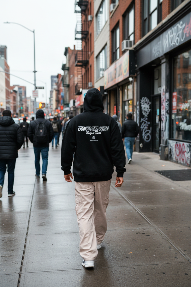 Buzo Ocn Canguro Original Negro