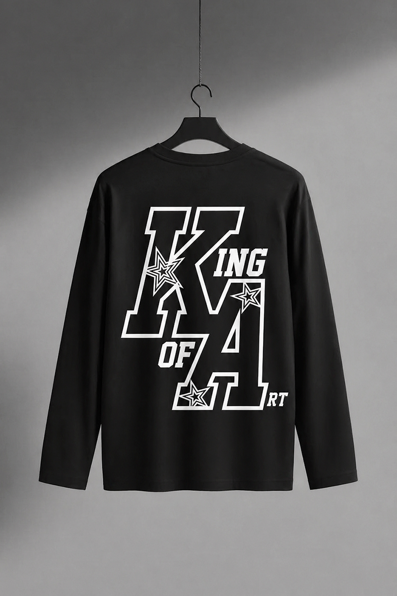 Remera manga larga King Of Art Loud Negro