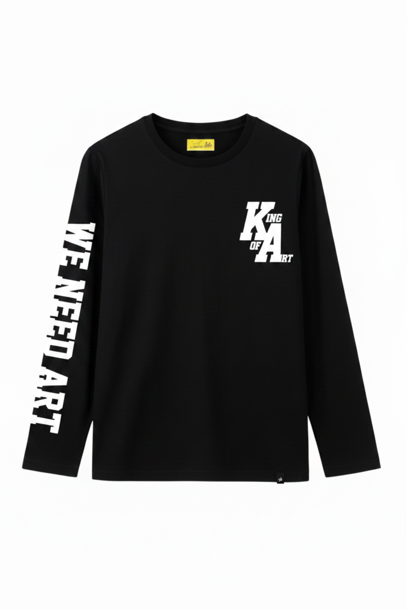 Remera manga larga King Of Art Loud Negro